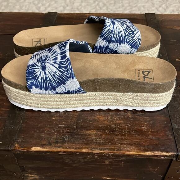 Dirty Laundry Tie Die Pippa Slide Platform Espadrilles Size 8.5 - NWOT - Picture 5 of 8